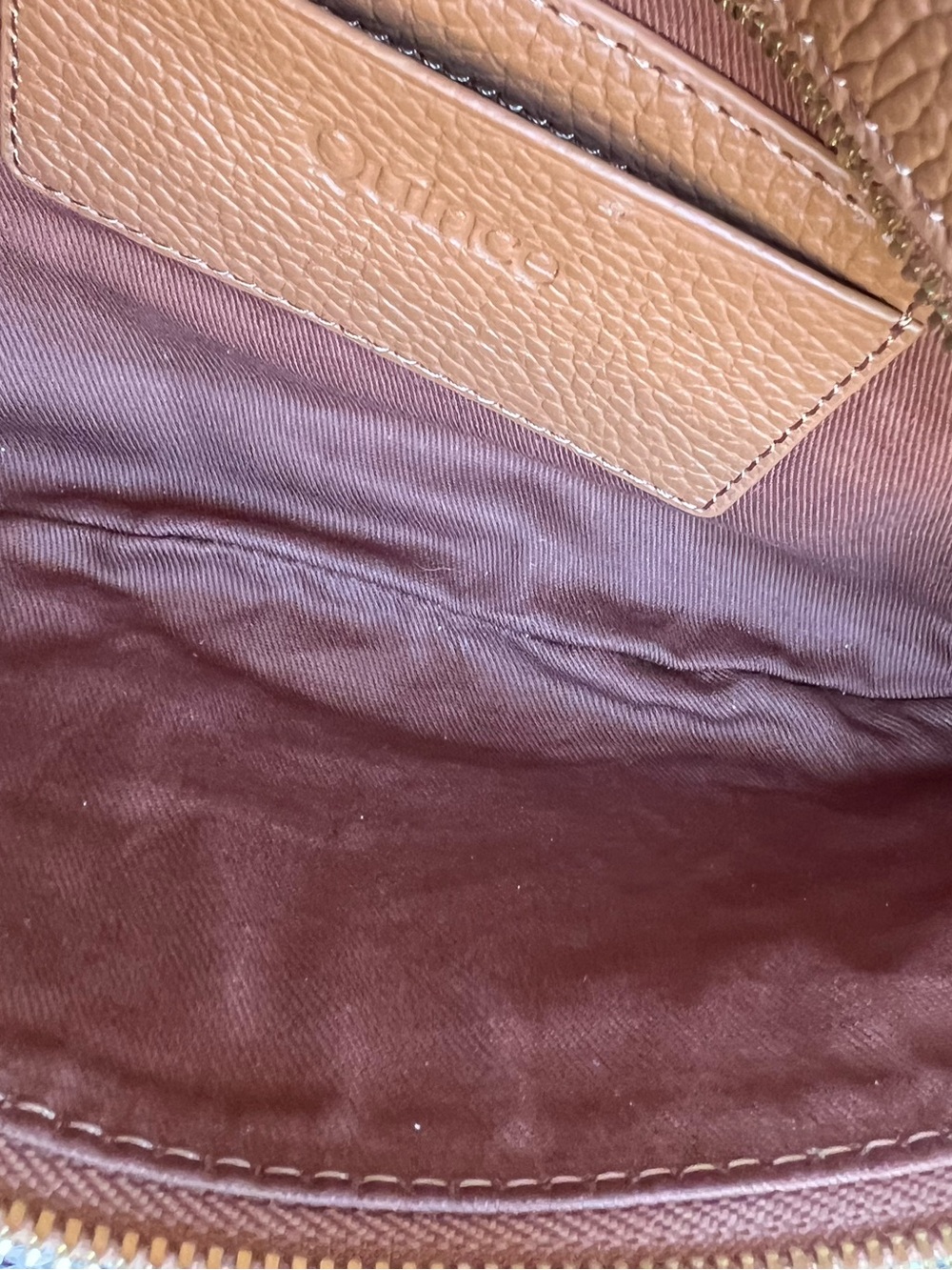 NWOT Quince Italian Pebbled Leather Sling Bag Cognac Crossbody Purse - Picture 15 of 15